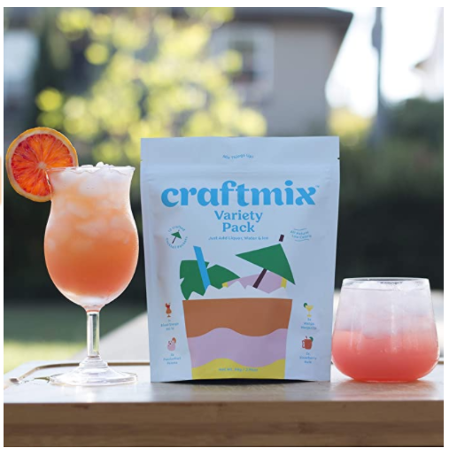 Craftmix Cocktail Mix Variety Pack (Mai Tai, Margarita, Mule, Paloma Flavors) - 12 Pack