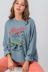 Adventure Awaits - Crew Neck Sweatshirt