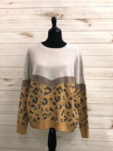 Crew Neck Leopard Sweater (Variety)