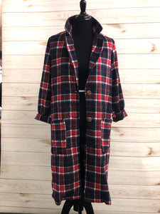 Plaid Flannel Trench Coat