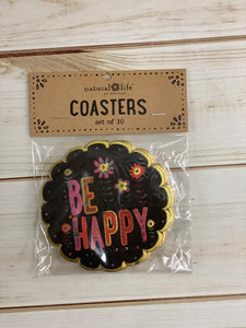 Be Happy Coasters - Set of 10