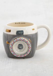 Grey Camera Folk Mug